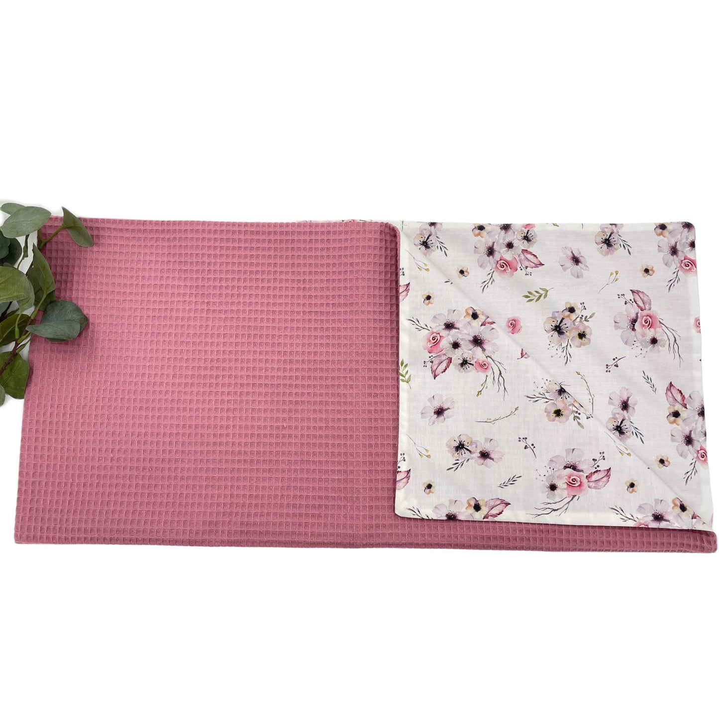 Babydecke mit Name beere, Blumembouquet