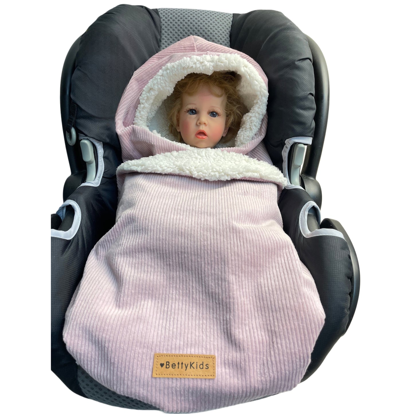 Einschlagdecke für Babyschale altrosa