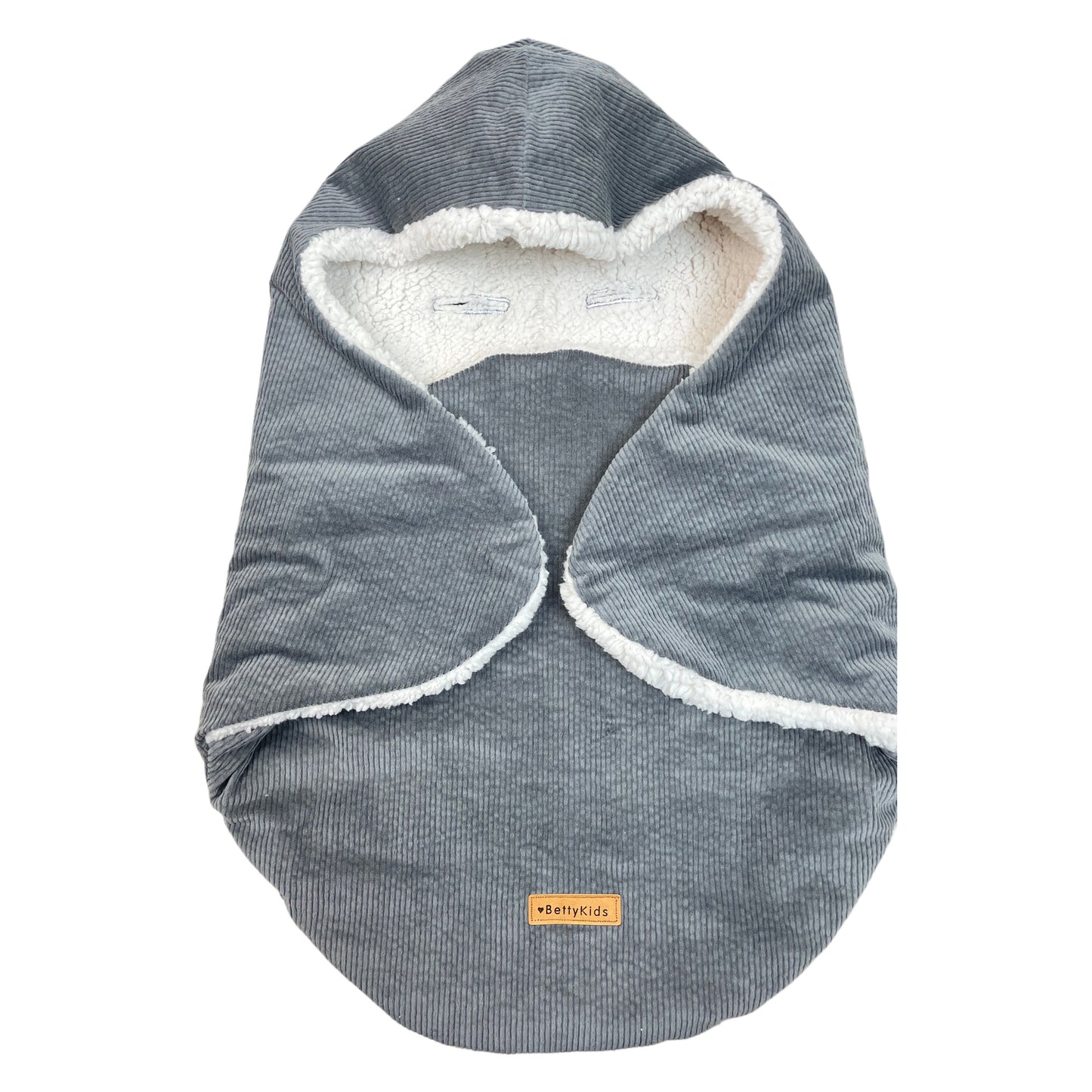 Einschlagdecke für Babyschale grau