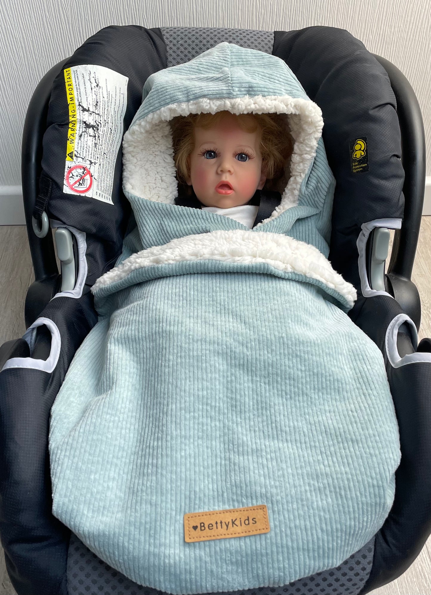 Einschlagdecke für Babyschale altgrün