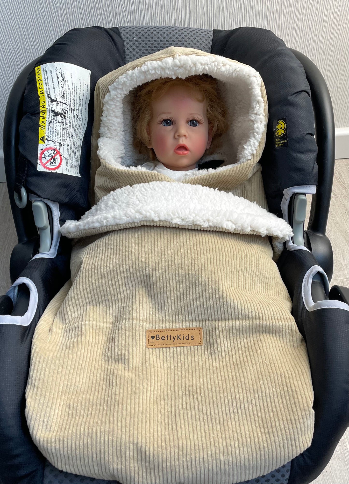Einschlagdecke für Babyschale sand