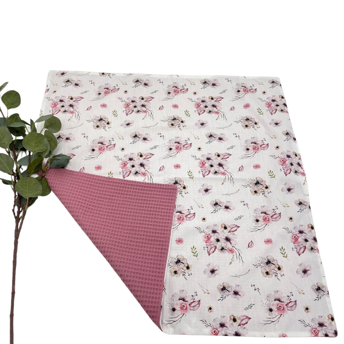 Babydecke mit Name beere, Blumembouquet