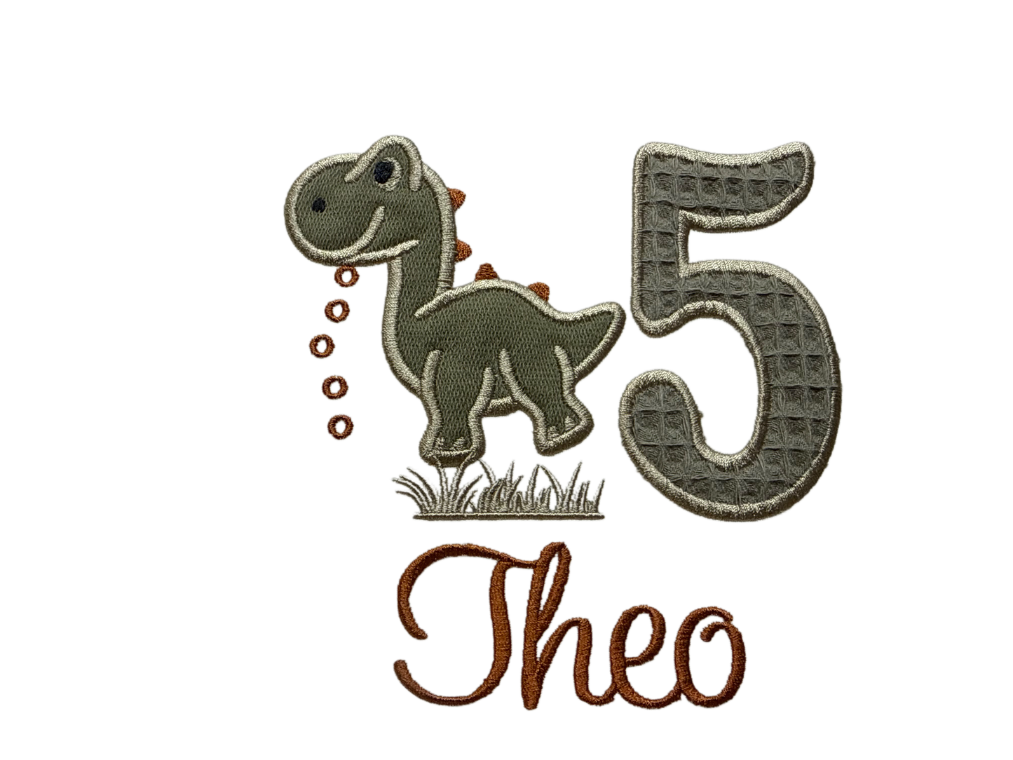 Geburtstags T-Shirt mit Name l grüner Dino