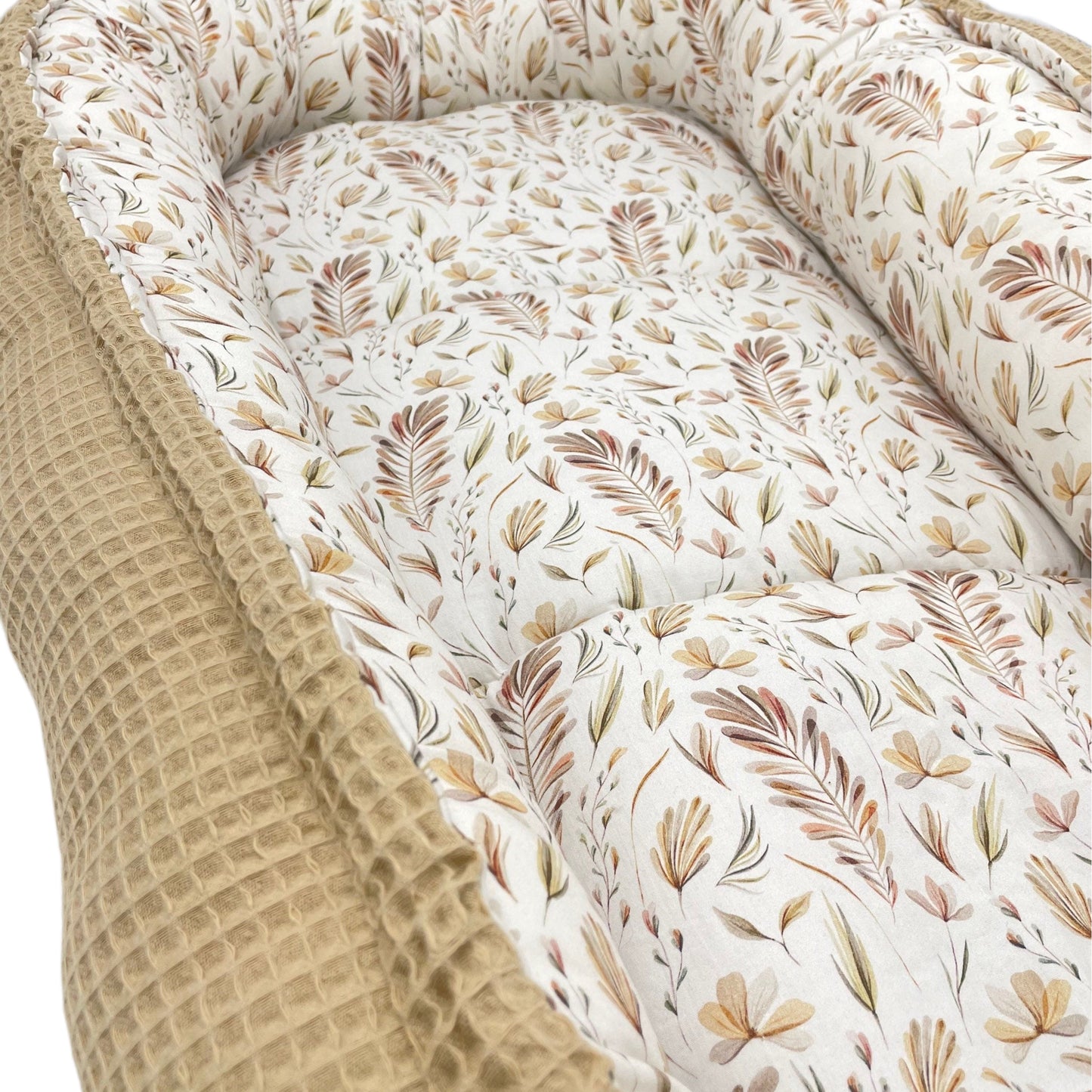 Baby Nestchen Blätter/ beige