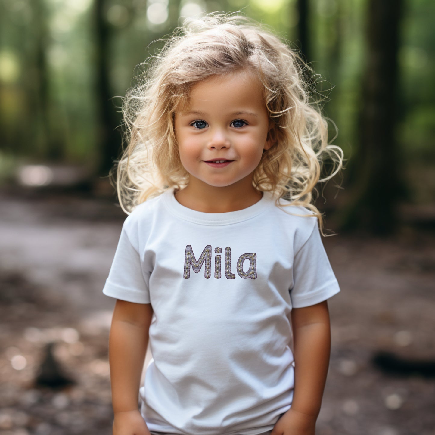 T-shirt mit Namen für Babys und Kleinkinder beere l gold