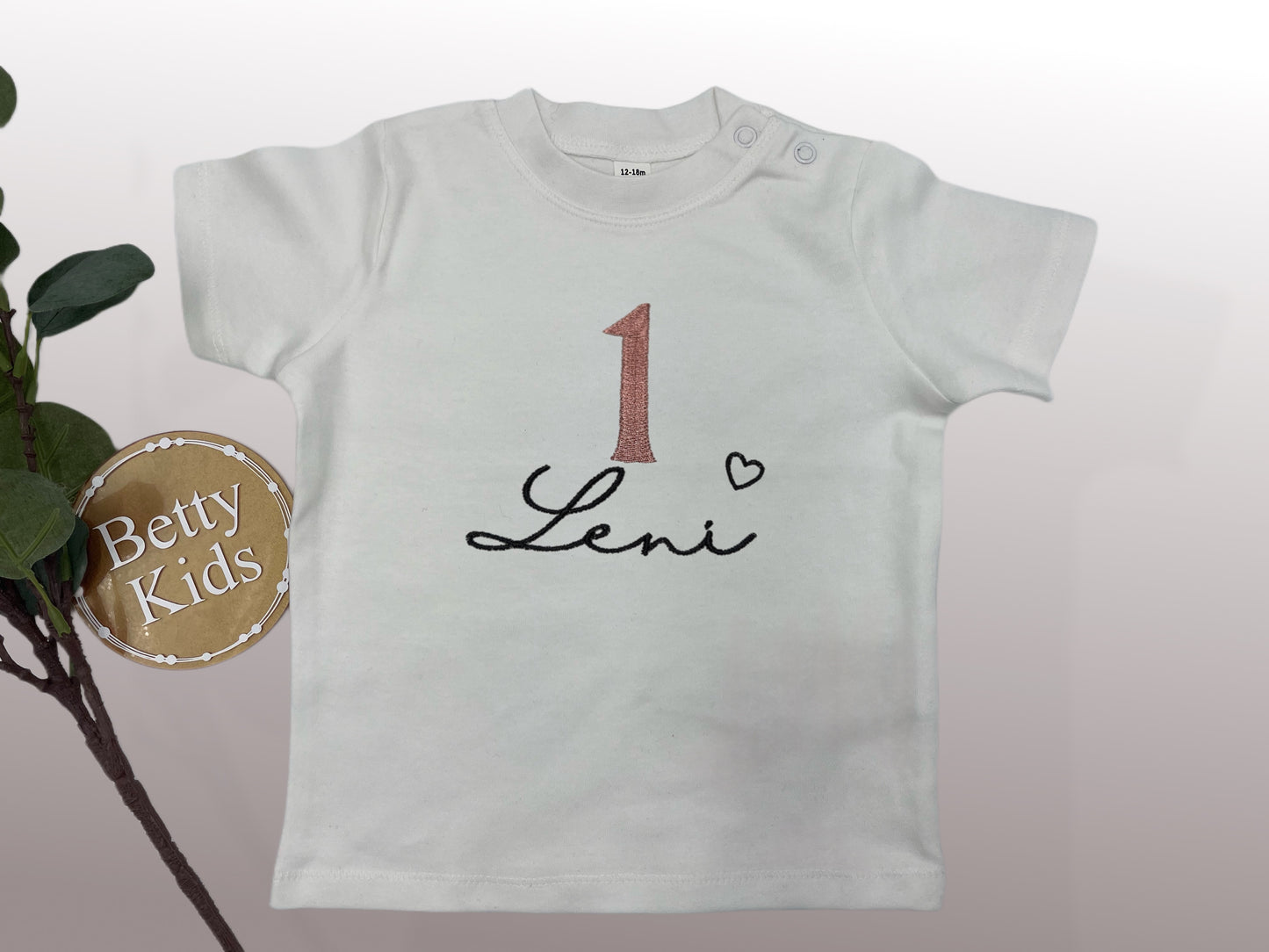 Geburtstags T-Shirt mit Name 1 Jahr