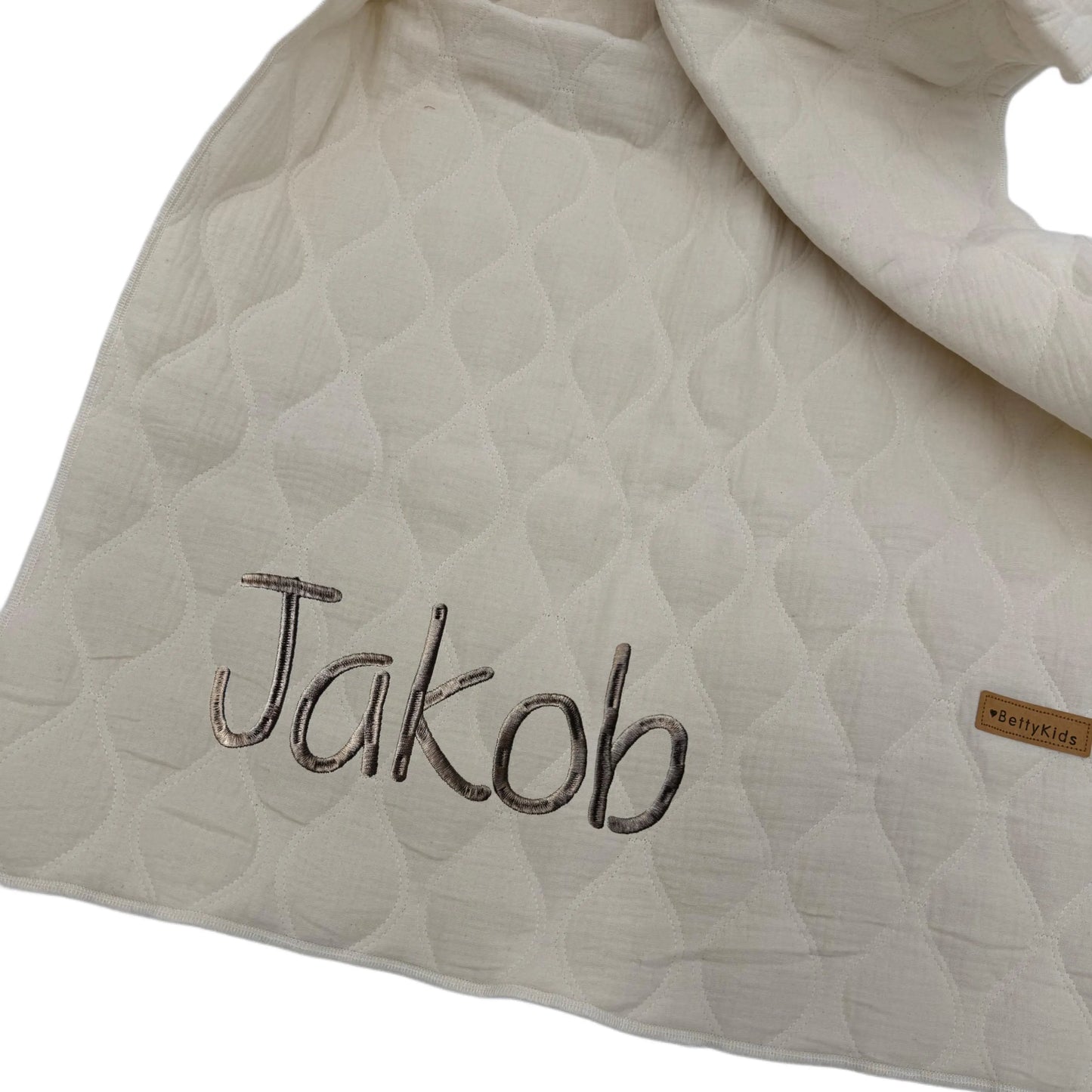 Baby Bettdecke mit Name personalisiert Sommerdecke, Schmusedecke, Kinderwagendecke, Kuscheldecke