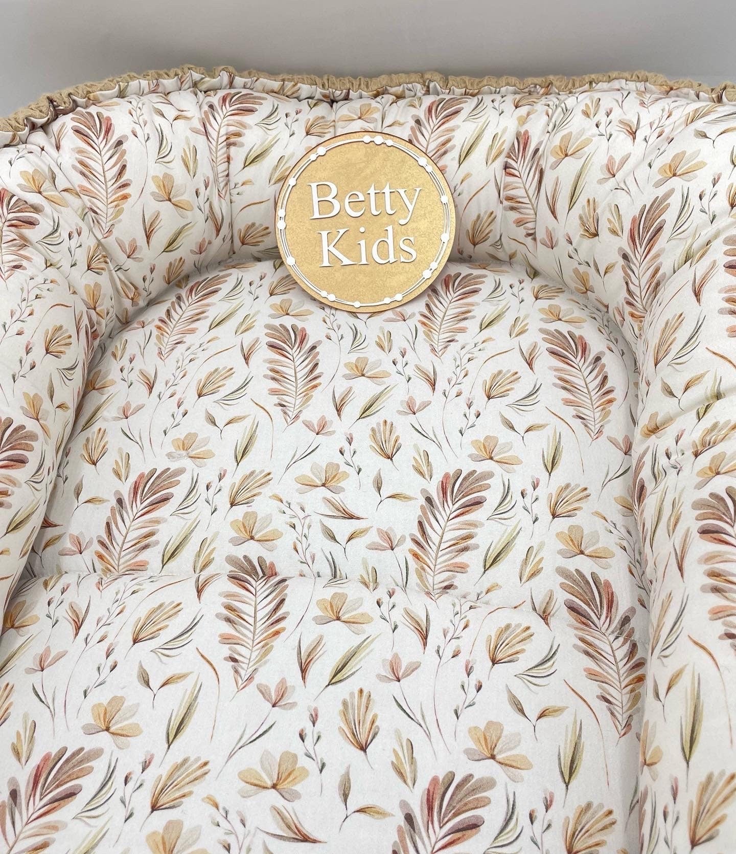 Baby Nestchen Blätter/ beige