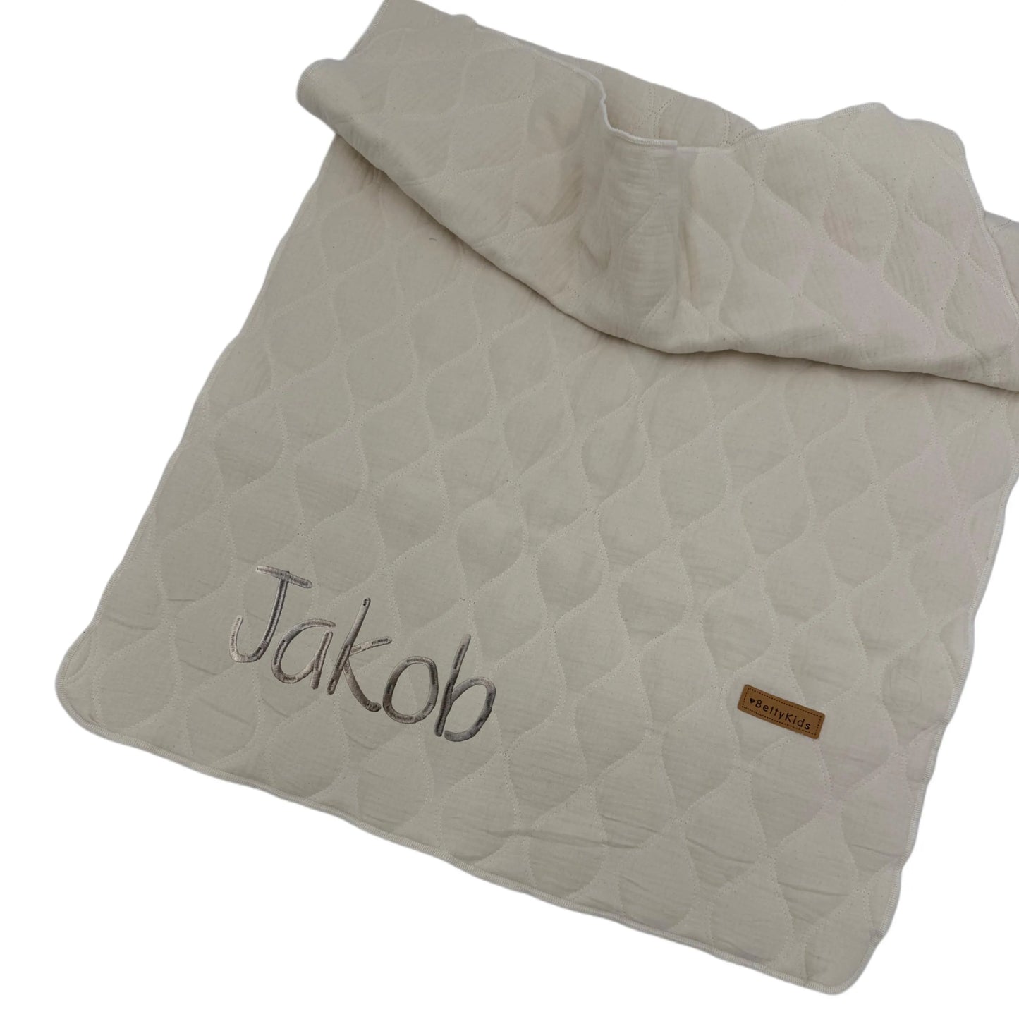 Baby Bettdecke mit Name personalisiert Sommerdecke, Schmusedecke, Kinderwagendecke, Kuscheldecke